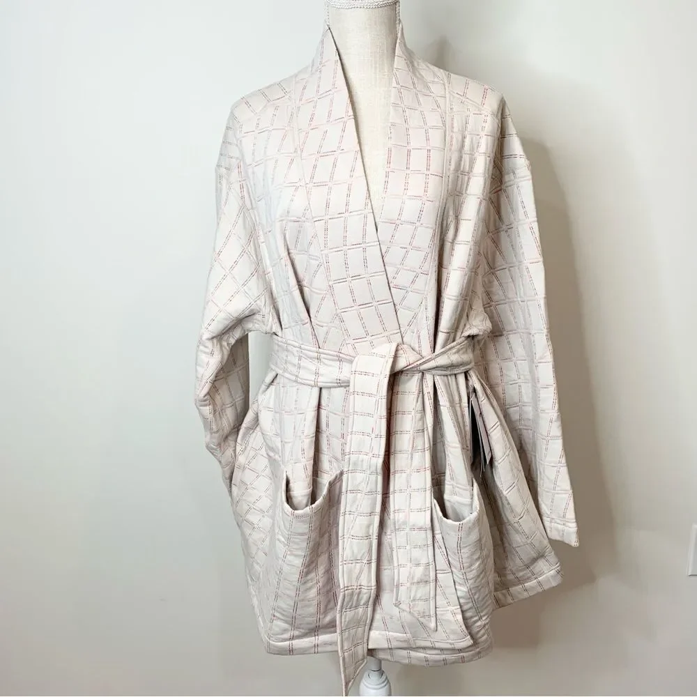 NWT Nike Yoga Therma-FIT Luxe Women's Jacquard Reversible Wrap Sweathshirt 1X